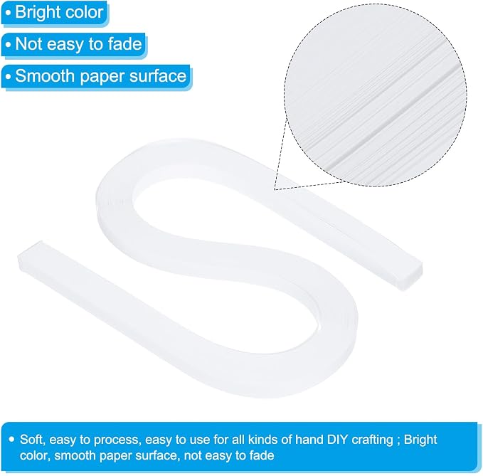 PATIKIL 360pcs Quilling Paper Strips Paper Flowers Quilling Kits 3/8" Origami - Image 3