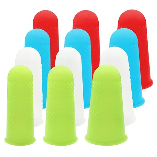12 Pcs Silicone Hot Glue Gun Finger Caps, Anti-Slip and Reusable Silicone Thumb by Ykimokdailynecessities