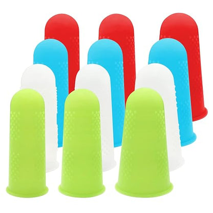 12 Pcs Silicone Hot Glue Gun Finger Caps, Anti-Slip and Reusable Silicone Thumb by Ykimokdailynecessities