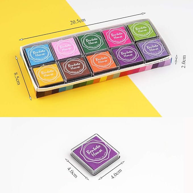 Dizdkizd Finger Craft Ink Pads, 20 Colors Craft Ink Pads - Image 2