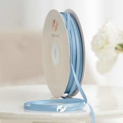 HUIHUANG Solid Color Satin Ribbon 1/8 inch x 100 Yards Roll Ribbon Double Faced - Image 7
