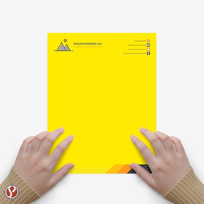 8.5 x 11" Yellow Color Paper Smooth, - Image 3