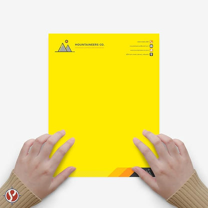 8.5 x 11" Yellow Color Paper Smooth, - Image 3