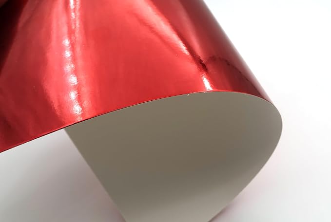 TGXRZX Metallic Red Cardstock Paper, Size 8 "x 11", Mirror Finish Gold Foil - Image 9