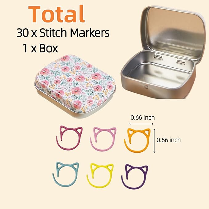 Stitch Markers for Crocheting Cat Stitch Markers - Image 2