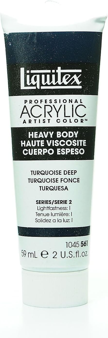 Liquitex Professional Heavy Body Acrylic Paint, 2-oz Tube, Turquoise Deep - Image 4