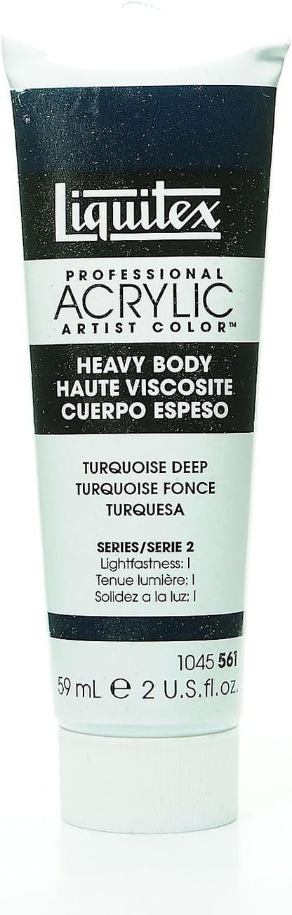 Liquitex Professional Heavy Body Acrylic Paint, 2-oz Tube, Turquoise Deep - Image 4