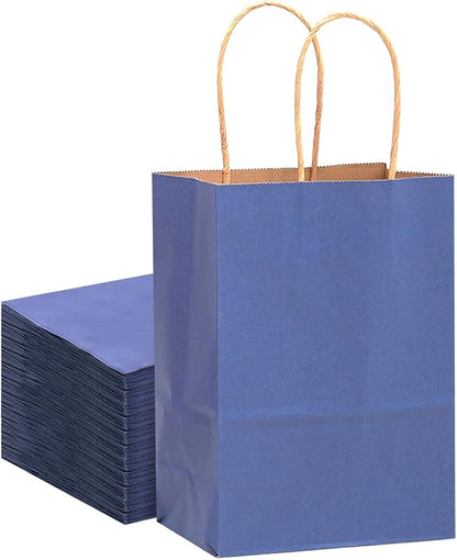 qiqee 32-Packs Deep Blue Paper Gift Bags - Image 4