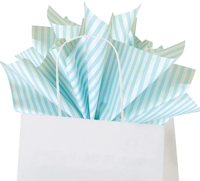Flexicore Packaging Azure Pin Stripe Print Gift Wrap Tissue Paper Size: 15 Inch - Image 4