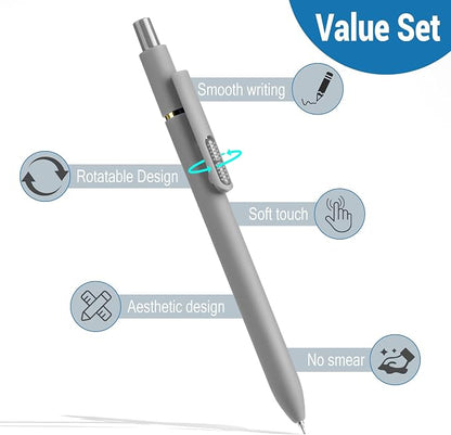 inkipen- 8 Pack Pens, Gel pens Black Ink, Fine Point, Quick-Drying Smooth - Image 7