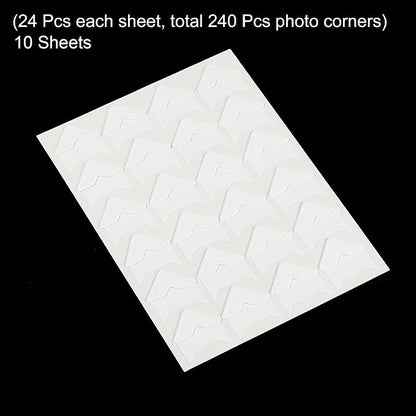 PATIKIL Photo Corners, 10 Sheets/240 Pcs Self Adhesive DIY Picture Mounting - Image 3