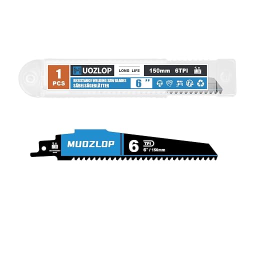 1 Pack 6 inch Reciprocating Saw Blades Set，6 TPI High Carbon Saw Blades by Unknown