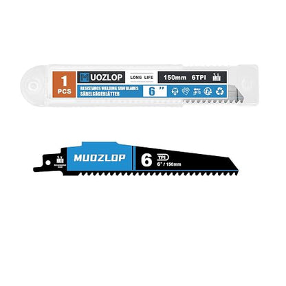 1 Pack 6 inch Reciprocating Saw Blades Set，6 TPI High Carbon Saw Blades by Unknown