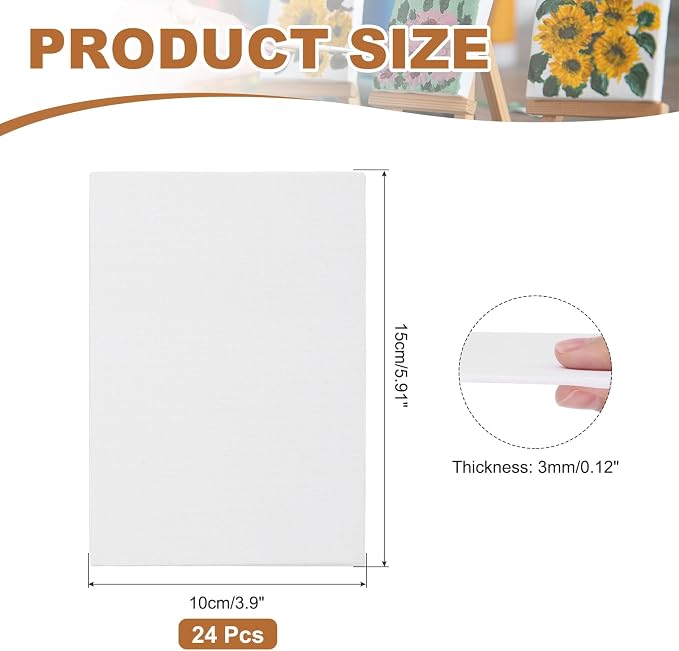MECCANIXITY Canvas Boards for Painting, 4x6 Cotton Blank Primed Art Canvas - Image 2