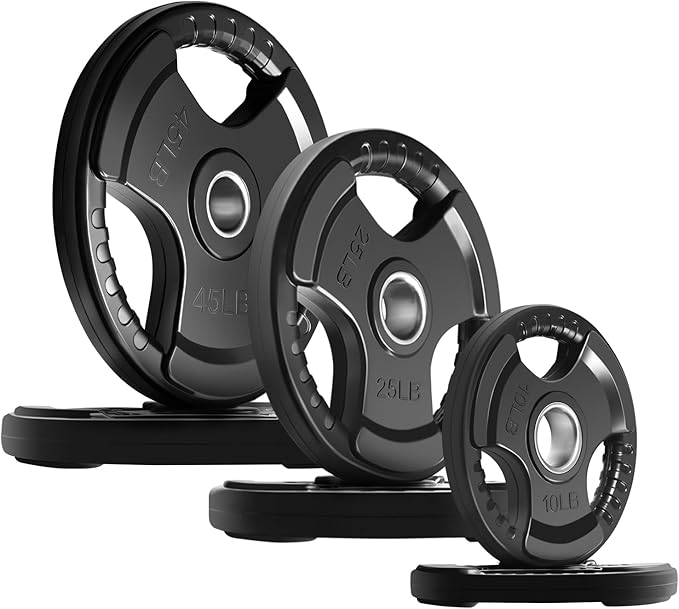 RitFit Olympic Rubber Grip Plates by RITFITLLC