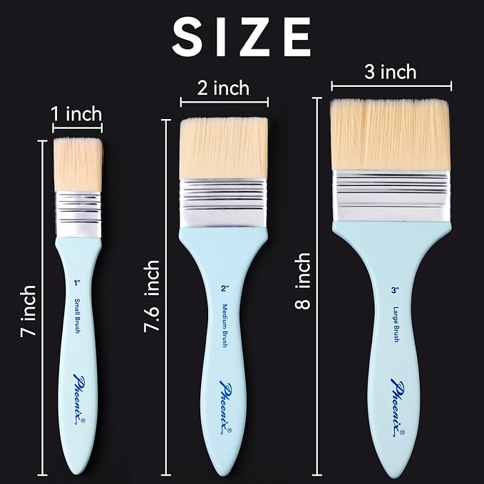 PHOENIX Flat Paint Brush Set - Image 2
