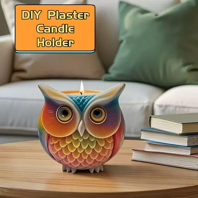 Animal Resin Molds Silicone 3D Cute Owl Epoxy Resin Plaster Candle Holder Wax - Image 4
