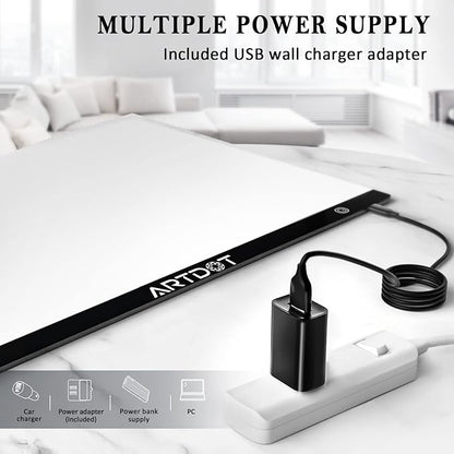 ARTDOT A2 LED Light Pad for Diamond Painting USB Powered Light Board Kit - Image 3