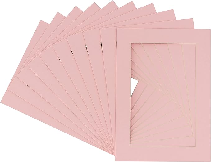 Pack of Ten Acid Free 8.5x11 Mats Bevel Cut by Poster+Palooza