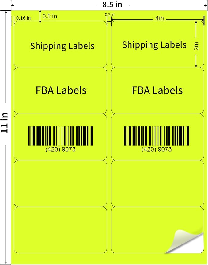 STARLIBOO Shipping Labels Stickers, Permanent Adhesive Stickers - Image 2