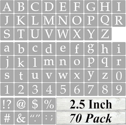 2.5 Inch Alphabet Letter Stencils by REOLAN