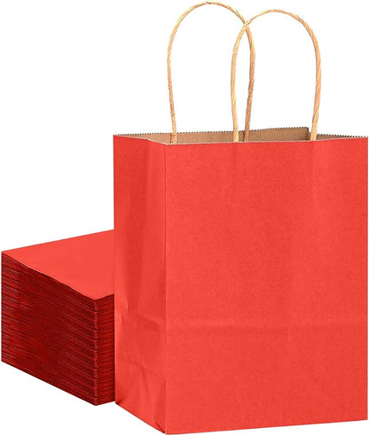 qiqee 32-Packs Red Paper Gift Bags - Image 4