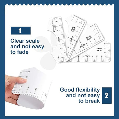 Vowlove Tshirt Ruler Guide for HTV Vinyl Heat Transfer Vinyl - Image 4