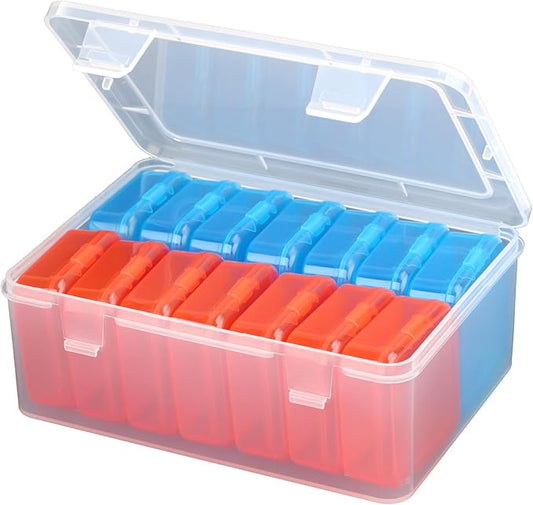 Mathtoxyz Small Bead Organizers, 15 Pieces Plastic Storage Cases Mini Clear by MathtoxyzCreateaBetterLife