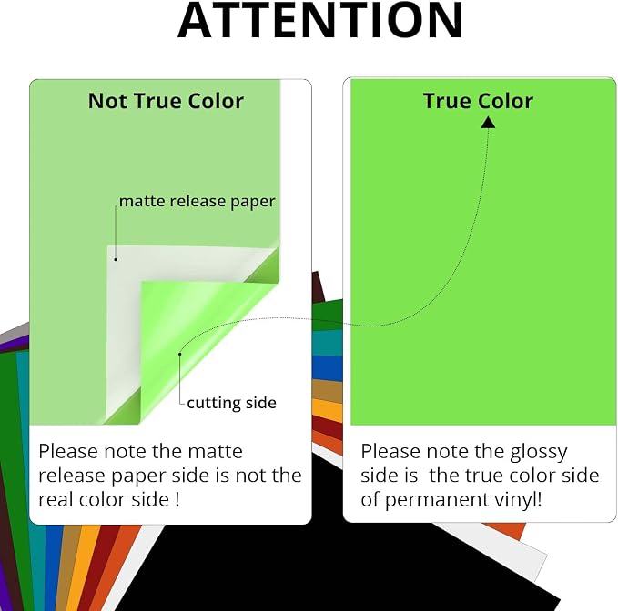 HTVRONT Green Permanent Vinyl, 12 Pack Lime Green Vinyl - Image 2