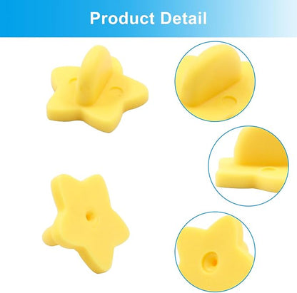 100 Pack Star Shape Rubber Pin Backs, Lapel Pin Backing Locking Pin Keepers - Image 4
