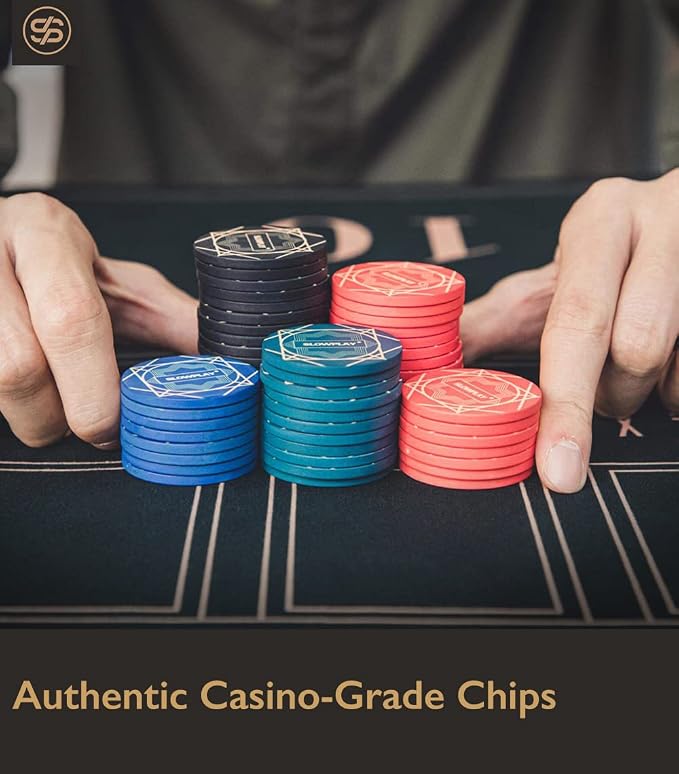SLOWPLAY Nash Ceramic Poker Chips in Bulk, Casino Grade Ceramic 10-Gram Poker - Image 5