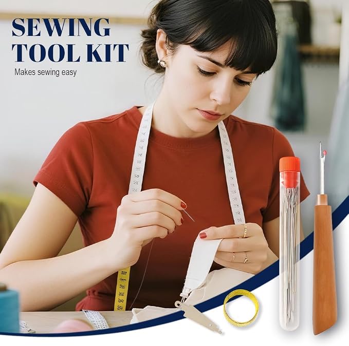 37PCS Sewing Tool Set, 2026 New Big Eye Steel Sewing Needles Kit, Stainless - Image 4