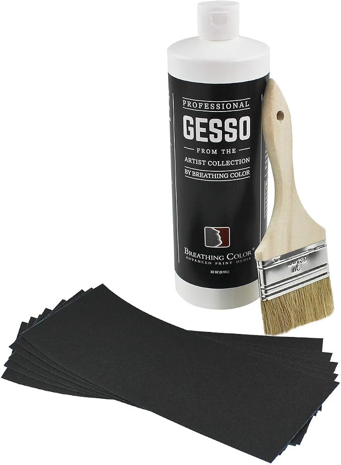 White Gesso Canvas Primer Bundle 32 oz. by Breathing+Color