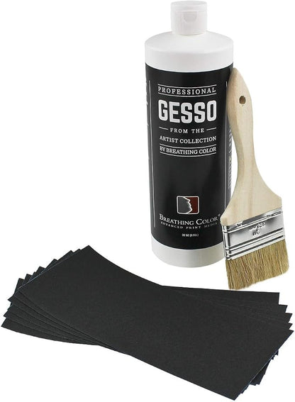 White Gesso Canvas Primer Bundle 32 oz. by Breathing+Color