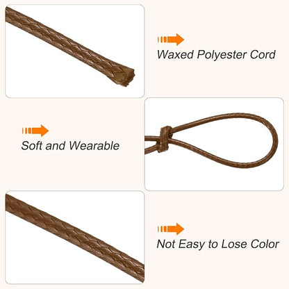 MECCANIXITY Waxed Cord 1.5mm Waxed Thread 87 Yard Wax String Leather Cord - Image 3