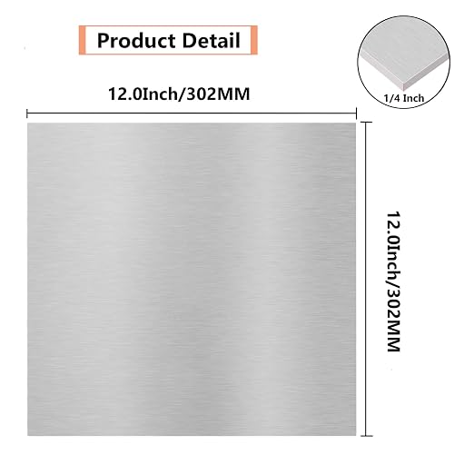 6061 T651 Aluminum Sheet Metal 12 x 12 x 1/4 Inch, Flat 6MM Aluminum Metal Plate - Image 2