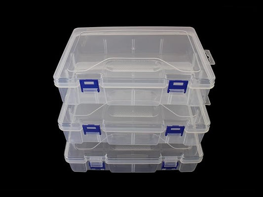 3pcs Clear Plastic Organizer Container Box, Containers Storage by JESEP+YONG