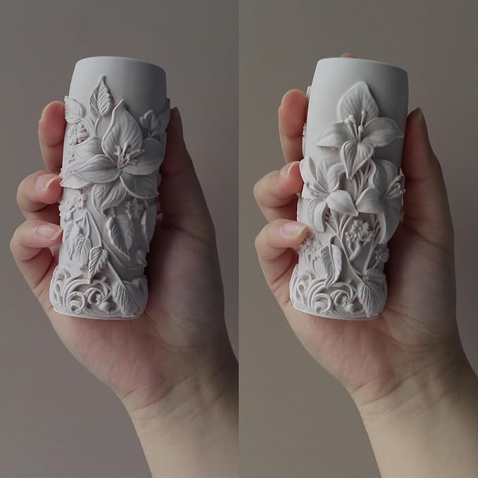 Elegant Lily Embossed Candle Molds - Image 5
