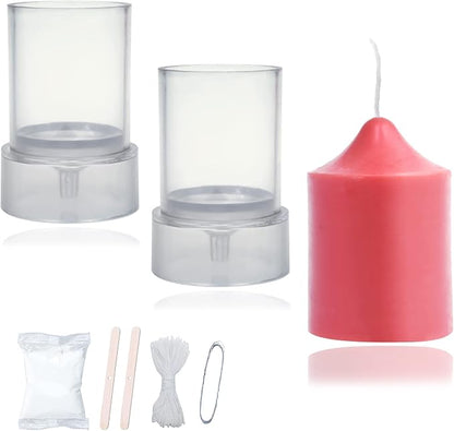 MILIVIXAY 2PCS Pillar Candle Mold -Height: 3.0inch, Diameter:2.0inch-30ft Long by MILIVIXAY