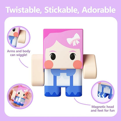 GobiDex 8PCS Magnetic Figures Playset Rotatable Animal & Character Toys - Image 5