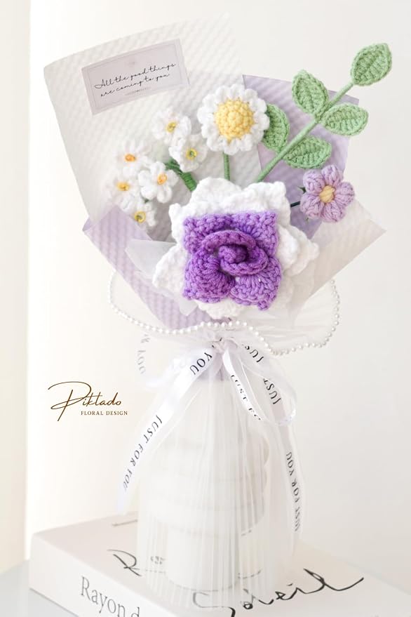 Handmade Crochet Rose Daisy as a Gift - Image 2