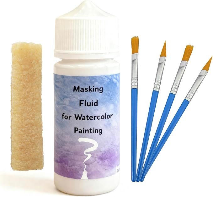 White Watercolor Masking Fluid by Tyrbsvlnar
