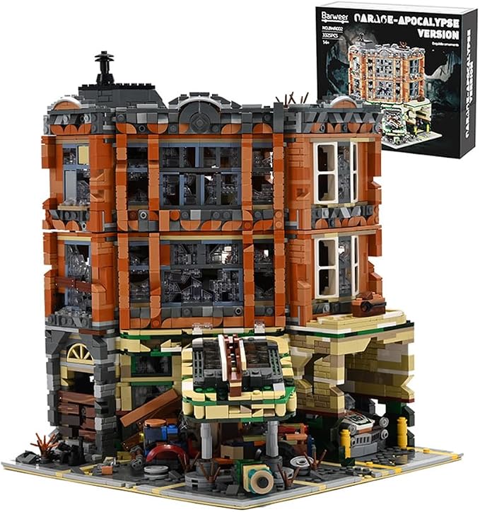 Retro Modular Buildings City Sets, Abandoned Expert Garage and Rusted Cars by Unknown