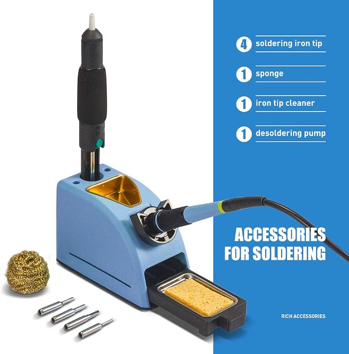 Soldering Iron Station Kit - 110V 60W Digital LED Soldering Station Temperature - Image 2