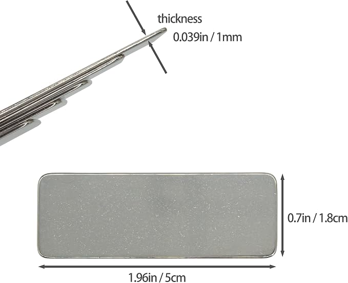 StayMax 304 Stainless Steel Engraving Blank Tags Rectangle Stamping Blanks - Image 2