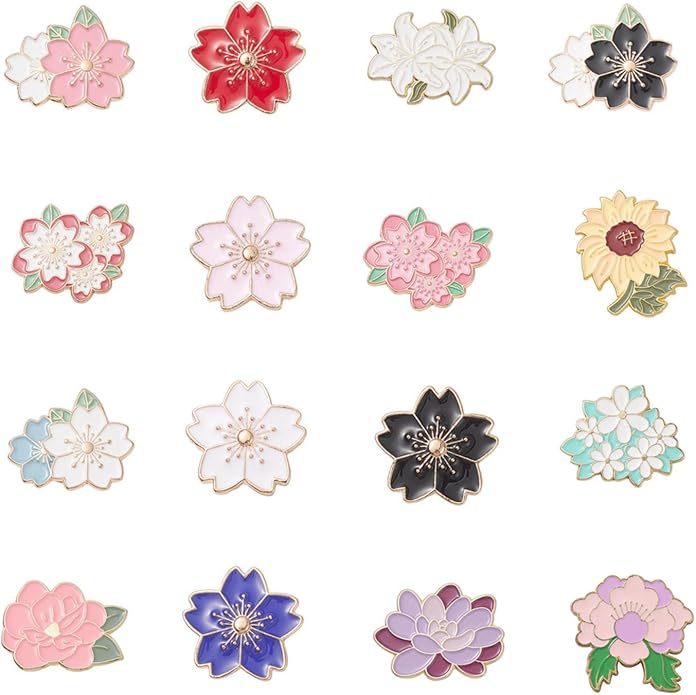 Mixed Enamel Pins for Backpacks, Beadthoven Cute Enamel Brooch Pins Set by BBBeadthoven