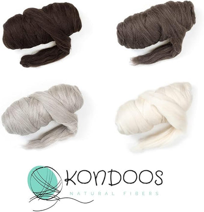 Natural 1lb Wool Bulk roving, . Best Wool - Image 5