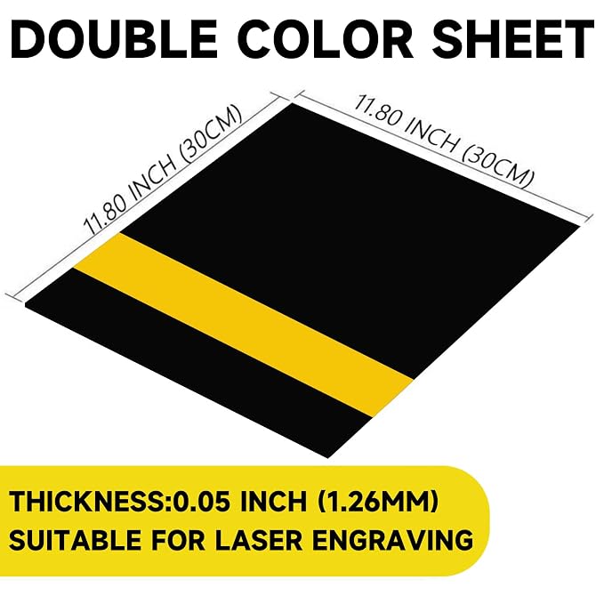5PCS Laser Engraving Double Color ABS Plastic Sheet, Two-Tone Laserable - Image 2