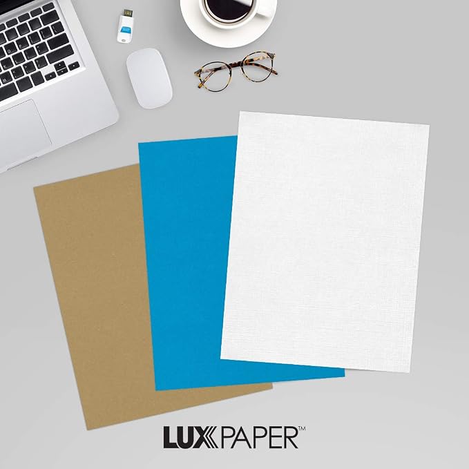 LUXPaper 8.5" x 11" Paper | Letter Size | White Linen | 24lb. | 1, 000 Qty - Image 9