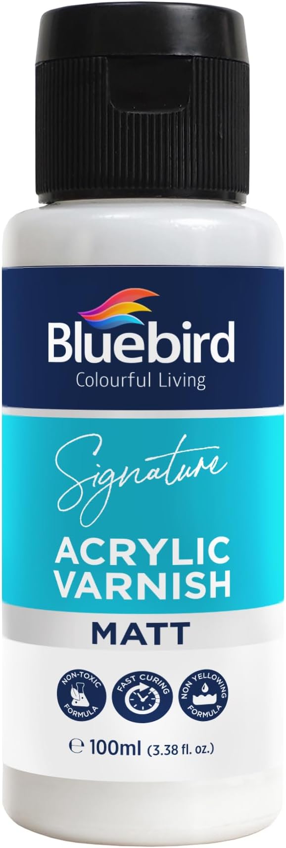 BLUEBIRD Signature Varnish for Acrylic Painting, 3.4 Fl Oz, Non-Yellowing by BluebirdArts
